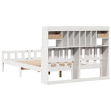 Bookcase Bed without Mattress White 160x200 cm Solid Wood Pine 3322177