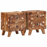 ZNTS Bedside Cabinet 2 pcs 40x32x46 cm Solid Wood Reclaimed 4104514