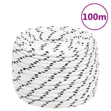 Braided Boat Rope White 12 mmx100 m Polyester 152777