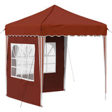 Pop-up Party Tent 195 x 195 x 245 cm Terracotta Oxford Fabric 42019732