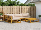Sofa Set 5 pcs Natural Solid Acacia Wood 3417240