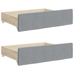 ZNTS Bed Storage Drawers 2 pcs Light Grey Engineered Wood and Fabric 833926