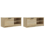 TV Cabinets 2 pcs Sonoma Oak 80x35x36.5 cm Engineered Wood 811473