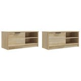 TV Cabinets 2 pcs Sonoma Oak 80x35x36.5 cm Engineered Wood 811473