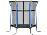 Kids Trampoline Mini Bouncer with Enclosure Safety Net For Ages 3-10 Years - Blue T3398P348057