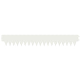 Lawn Edging 50 pcs 103 x 15 cm metal White 8008245
