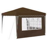 Pop-up Party Tent 288 x 288 x 245 cm Taupe Oxford Fabric 42019762