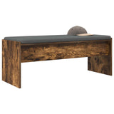 Hall Bench with Cushion Smoked Oak 103 x 38 x 40 cm 891564