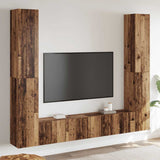 Wall Mounted TV cabinets 6 pcs Old Wood Engineered Wood 3328985