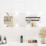 Wall Mirror with LED Lights 30x80 cm Glass Rectangle 3189150