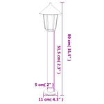 ZNTS Outdoor Floor Lamps 3pcs Silver 80 cm Stainless Steel 4006382