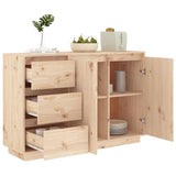 813804 Sideboard 111x34x75 cm Solid Wood Pine