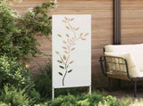 Garden Privacy Screen White 50 x 140 cm Cold-rolled steel 876323