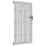 Garden Gate 85 x 175 cm Powder-coated steel Black Lockable 153236