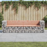 Garden Bench Gabion Design 244x71x65.5 cm Solid Wood Douglas 3196240