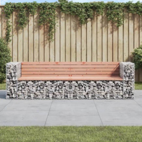 Garden Bench Gabion Design 244x71x65.5 cm Solid Wood Douglas 3196240