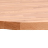 Table Top 70x4 cm Round Solid Wood Beech 355945