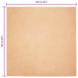 Anti-Slip Faux Rabbit Fur Rug OLITE Taupe 160 x 160 cm 42021752