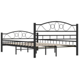 Bed Frame without Mattress Black Steel 120x200 cm 285287