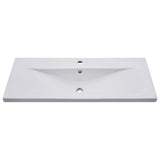 ZNTS Sink Cabinet with Built-in Basin High Gloss White Engineered Wood 3071573