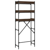 Washing Machine Shelf Brown Oak 67x25x163 cm Engineered Wood 838982