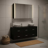Bathroom Furniture Set 4 pcs Black Oak 3406704