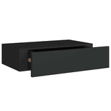 Wall-mounted Drawer Shelf Black 40x23.5x10cm MDF 330243