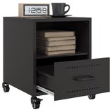 Bedside Cabinets 2 pcs Black 36x39x43.5 cm Steel 846705
