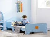 Space Themed Toddler Bed, Kids Bedroom Furniture, with Safety Rails - Blue T3398P422136