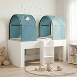 Bed with Tunnel 4 pcs White and Light Blue Engineered Wood 3423486