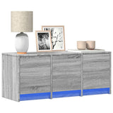 TV Cabinet with LED Grey Sonoma 97x34x40 cm Engineered Wood 852241