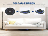 48" Foldable Mini Fitness Trampoline, with Adjustable Foam Handle, Blue T3398P349140