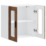 Kitchen Wall Cabinet with Glass Door Porto Old Wood 854155