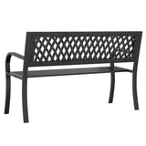 Garden Bench Black 120 cm Steel 366541