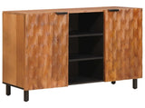 Sideboard Acacia Brown Finish 90 x 33 x 75 cm Solid Mango Wood 4017928