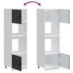 Oven Cabinets 2 pcs Kalmar Black Engineered Wood 3315032