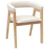 Dining Chairs 2 pcs Natural 54 x 57 x 73 cm Solid Rubber Wood 42020422