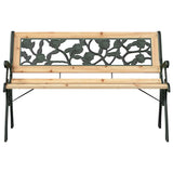 Garden Bench with Cushion Brown 116 x 54 x 73 cm Wood 319570
