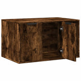 Cat Litter Box Enclosure Smoked Oak 80x50x45 cm Engineered Wood 857737