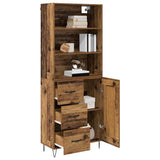 Highboard with Drawer 2 pcs Old Wood Engineered Wood 3415653