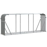 Log Holder Light Grey 234x45x100 cm Galvanised Steel 364555