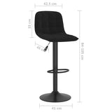Bar Stools 2 pcs Black Velvet 333988