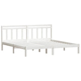 Bed Frame without Mattress White Super King Solid Wood 3100605