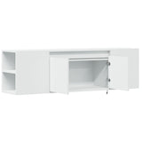 TV Wall Cabinet with LED Lights White 135x31x39.5 cm 852383