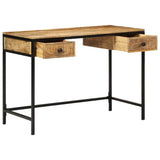 Writing Desk Brown 105 x 50 x 75 cm Solid Mango Wood and Metal 4019633