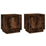 Bedside Cabinets 2 pcs Smoked Oak 44x35x45 cm Engineered Wood 819847