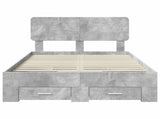 Bed Frame Concrete Grey 120 x 200 cm Engineered Wood 3412394