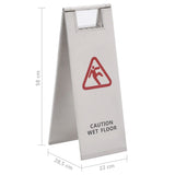 Folding Wet Floor Sign Stainless Steel 149575