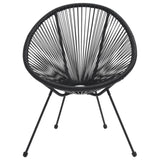 5 Piece Garden Dining Set Black 3085449