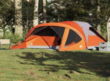 Family Tent Tunnel 6-Person Grey and Orange Waterproof 4009460